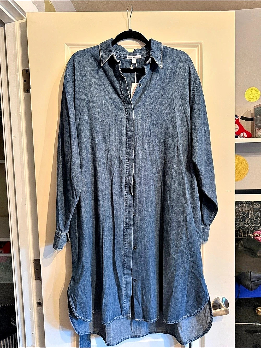 NWT - James Perse Denim Shirtdress - Size XL (4)